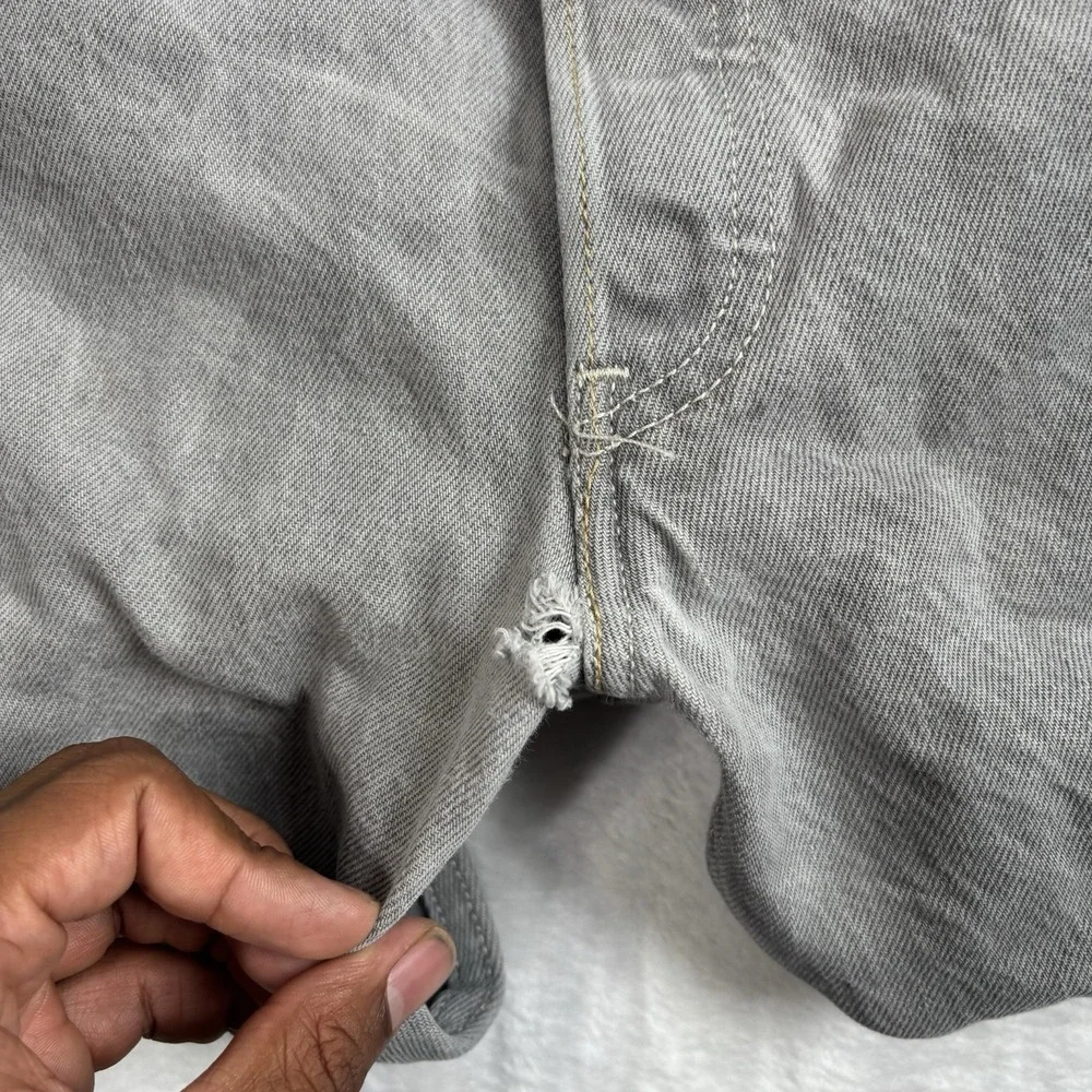 Levi's 501‎ Denim Grey Jeans Distressed Waist 36